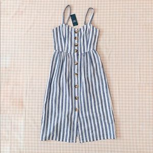 NEW Abercrombie & Fitch Striped Midi Dress